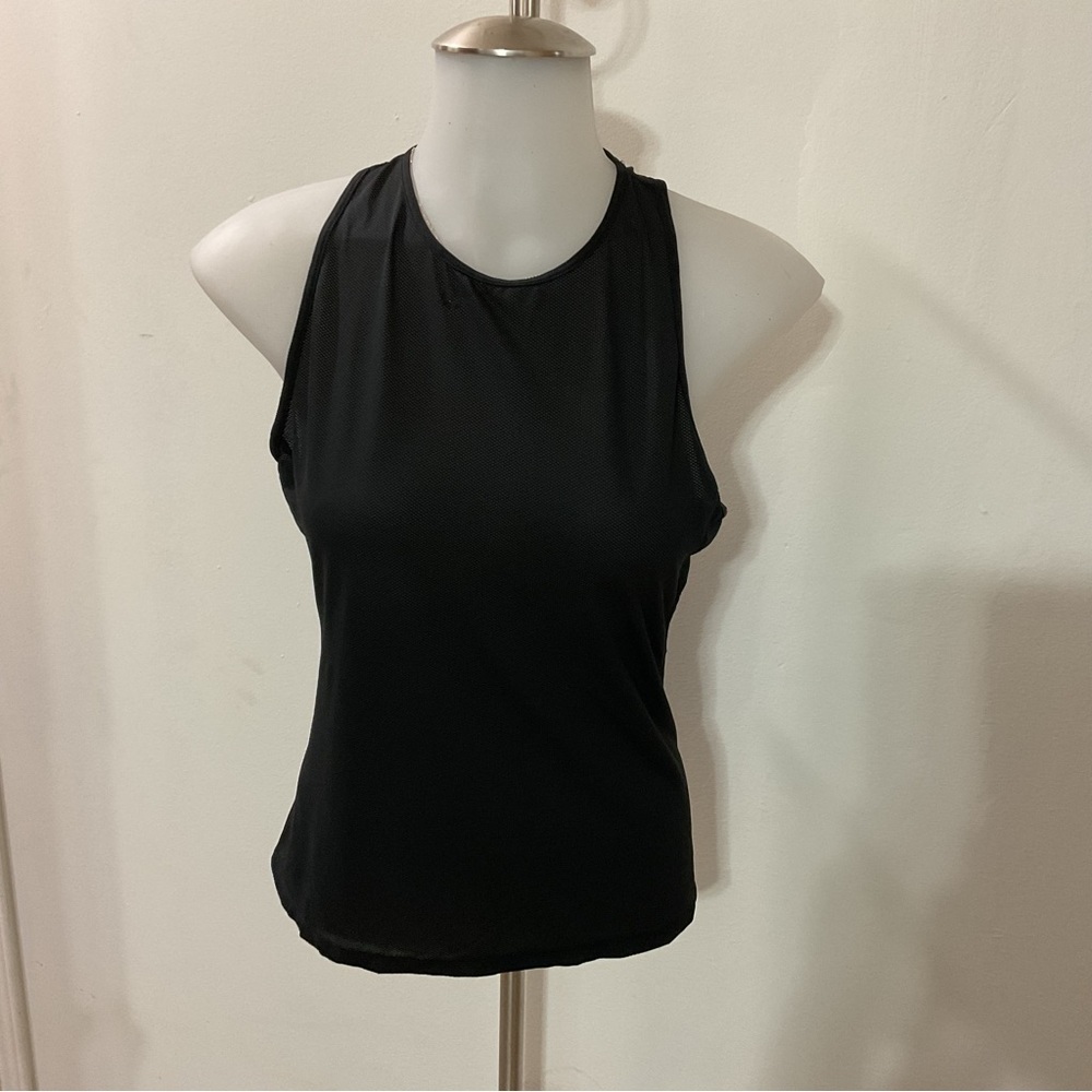 Outdoor Voices Black Semi Sheer Tank Size M